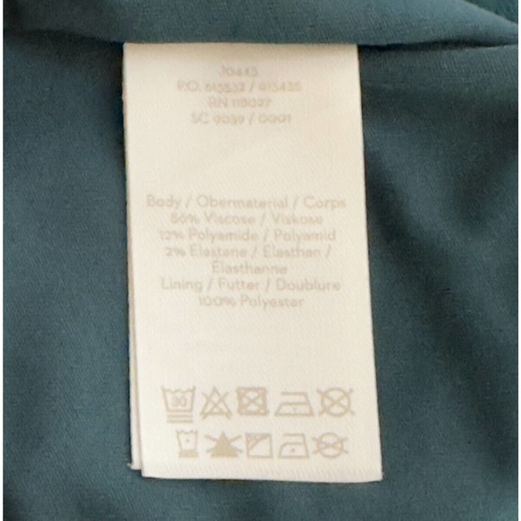 Boden Joanna Ponte Green Fit & Flare Pink Daisy Sleeveless Pleated Dress Sz 4R - Picture 11 of 11